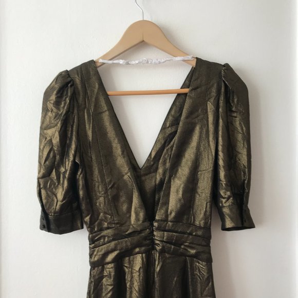 One Teaspoon Sofia Bronze Metallic Jumpsuit - Picture 7 of 8